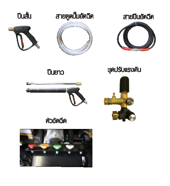 เครื่องฉีดน้ำ 150 บาร์ สำหรับงานหนัก - Image 2